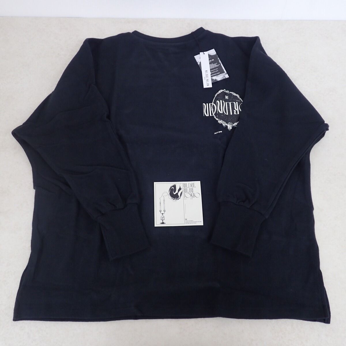 NIL DUE/NIL UN TOKYO ACT9 Tシャツ FREEサイズ 黒 紙タグ付き【IO