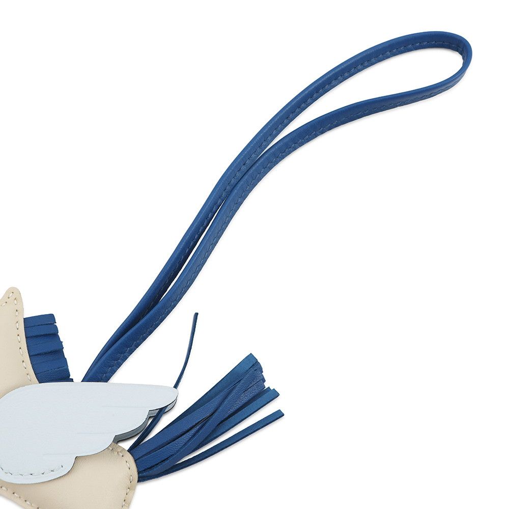 エルメス バッグチャーム ロデオPM ペガサス クレ/ブルーフランス