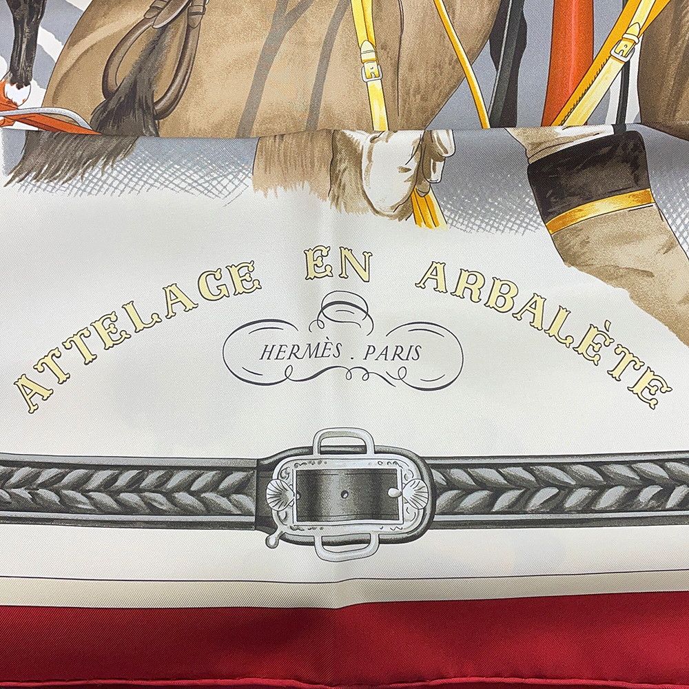 エルメス スカーフ カレ90 弓形連結 ATTELAGE EN ARBALETE HERMES