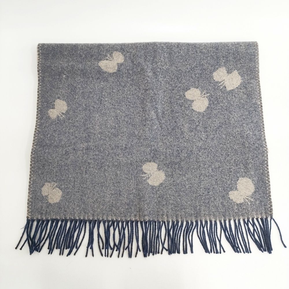 mina perhonen/KLIPPAN choucho 大判 マフラー ストール ネイビー