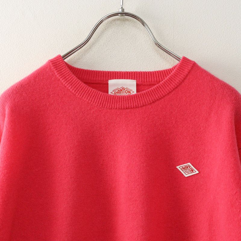 ダントン DANTON クルーネック プルオーバー ニット 36｜ピンク