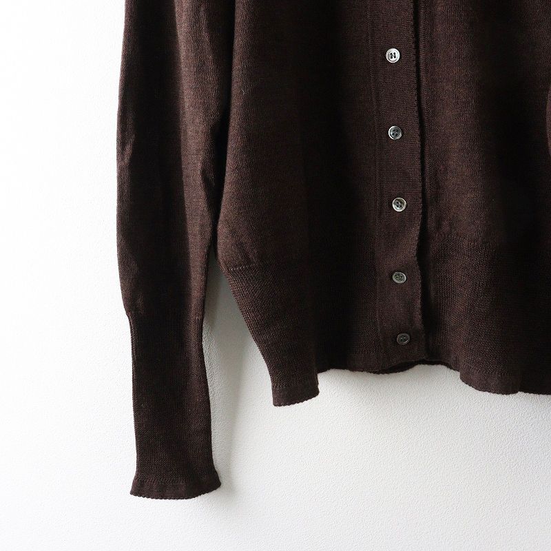 美品 2023AW ホームスパン homspun 梳毛 CD カーディガン S＼ブラウン