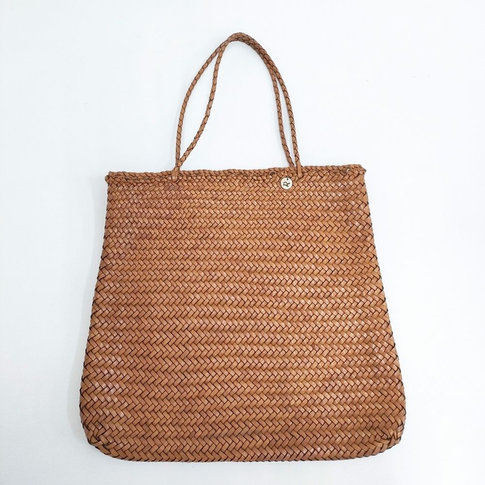 専用　45R レザー革　メッシュ編み込みトートバッグ 45rpm かご　ブラウン 45R/45rpm レザー メッシュ 編み込み トートバッグ ブラウン