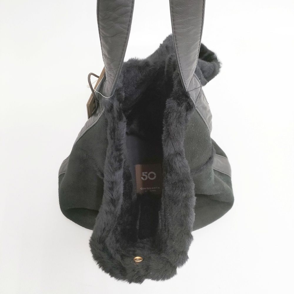 CINQUANTA 未使用品 ムートン レザー ワンショルダー イタリア製