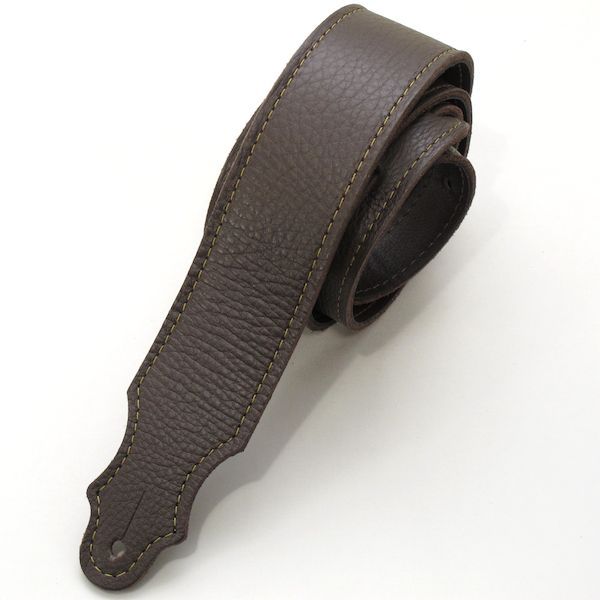 新品 Franklin 4A-CH-G（チョコレート） 2”Purist Glove Leather Guitar Strap Made in USA. ギターストラップ