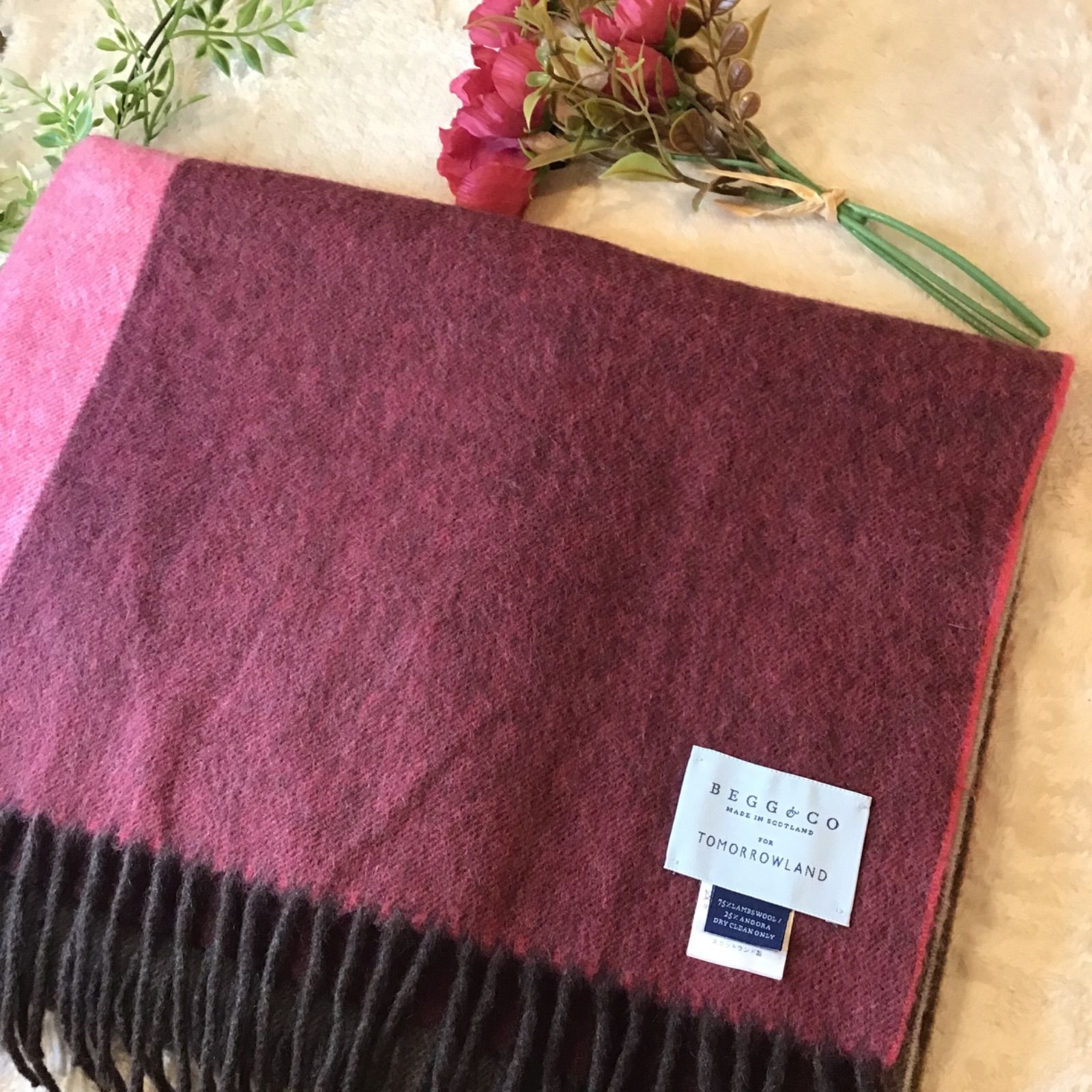 ベグアンドコー トゥモローランド マフラー ストール アンゴラ 大判