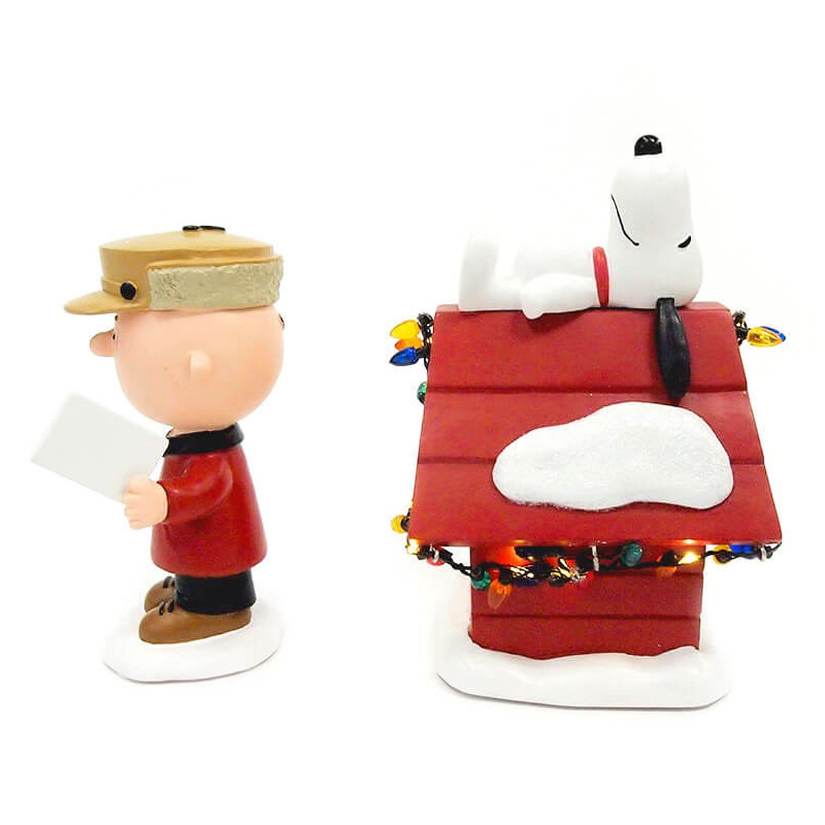  デパートメント56 Department56 スヌーピー＆チャーリーブラウン ライトアップ セット クリスマス 置物 フィギュア 人形 6000350 ピーナッツ インテリア クリスマス アンティーク雑貨 置物 インテリア小物