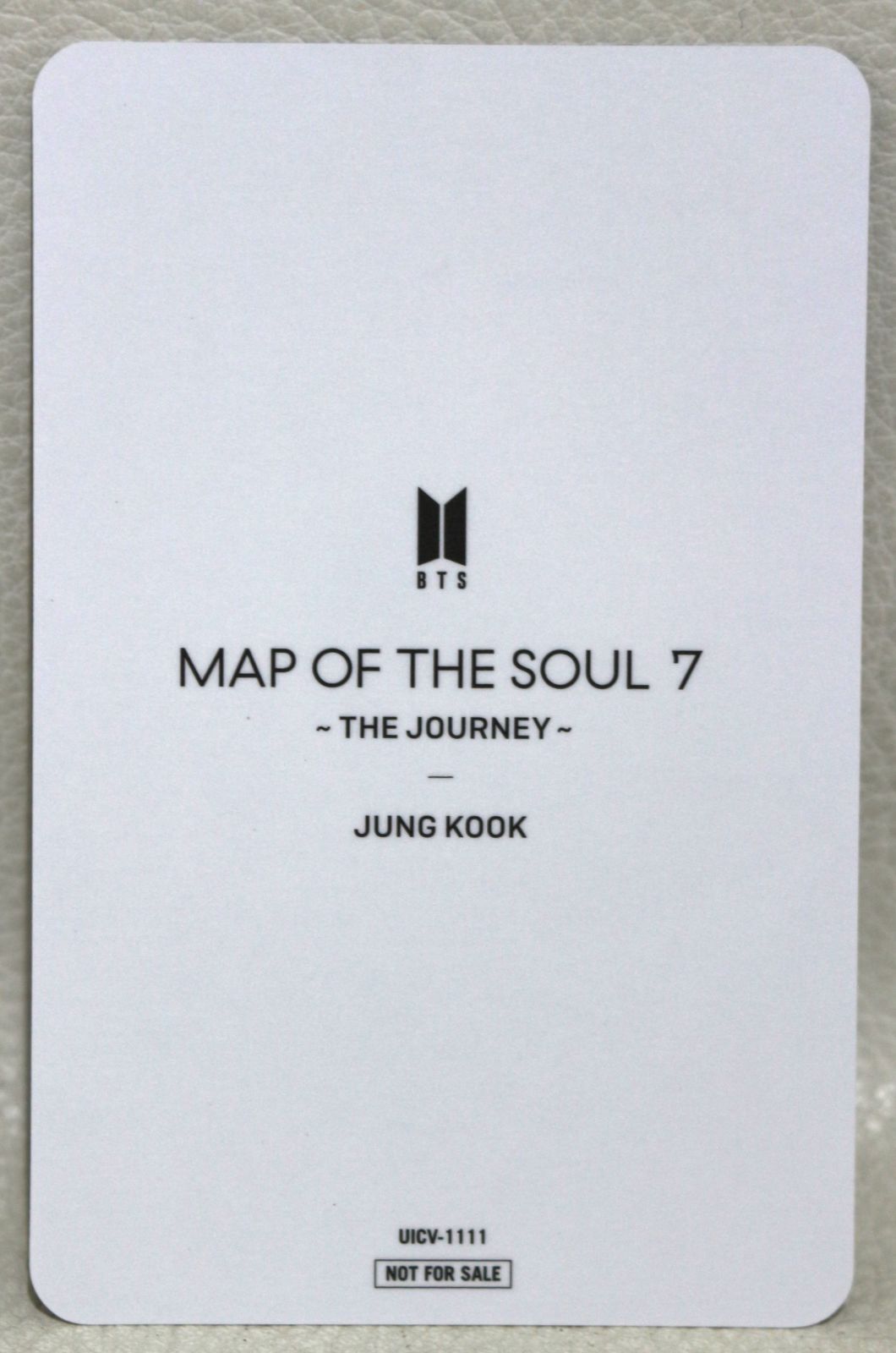 BTS JUNG KOOK ジョングク トレカ MAP OF THE SOUL 7THE JOURNEY