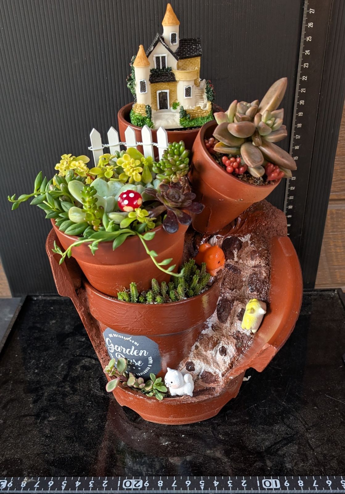 020501組鉢作品☆多肉植物の寄せ植え用☆6号深鉢6鉢組☆ライトブラウン