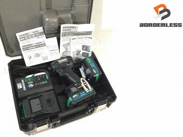 ♥品 HIKOKI ハイコーキ 36 V インパクトドライバー WH DD 2 XHBSZ 黒|ストロングブラック Bluetooth対応 フルセット123334