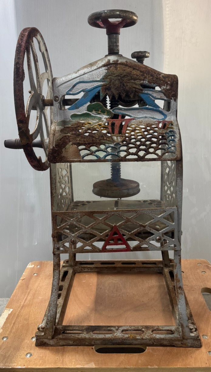 かき氷機　アンティーク　手回しかき氷機　鉄製 IKENAGA BEST 池永鉄工 レトロ手回し式かき氷機 手動式 昭和レトロ