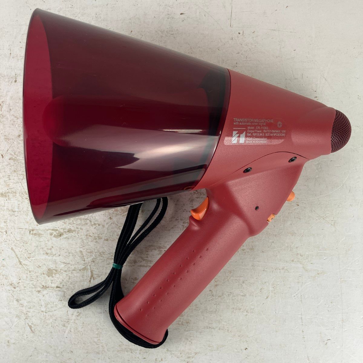 ЗЗ 防滴メガホン 6Ｗ サイレン音付 ER-1106 S レッド