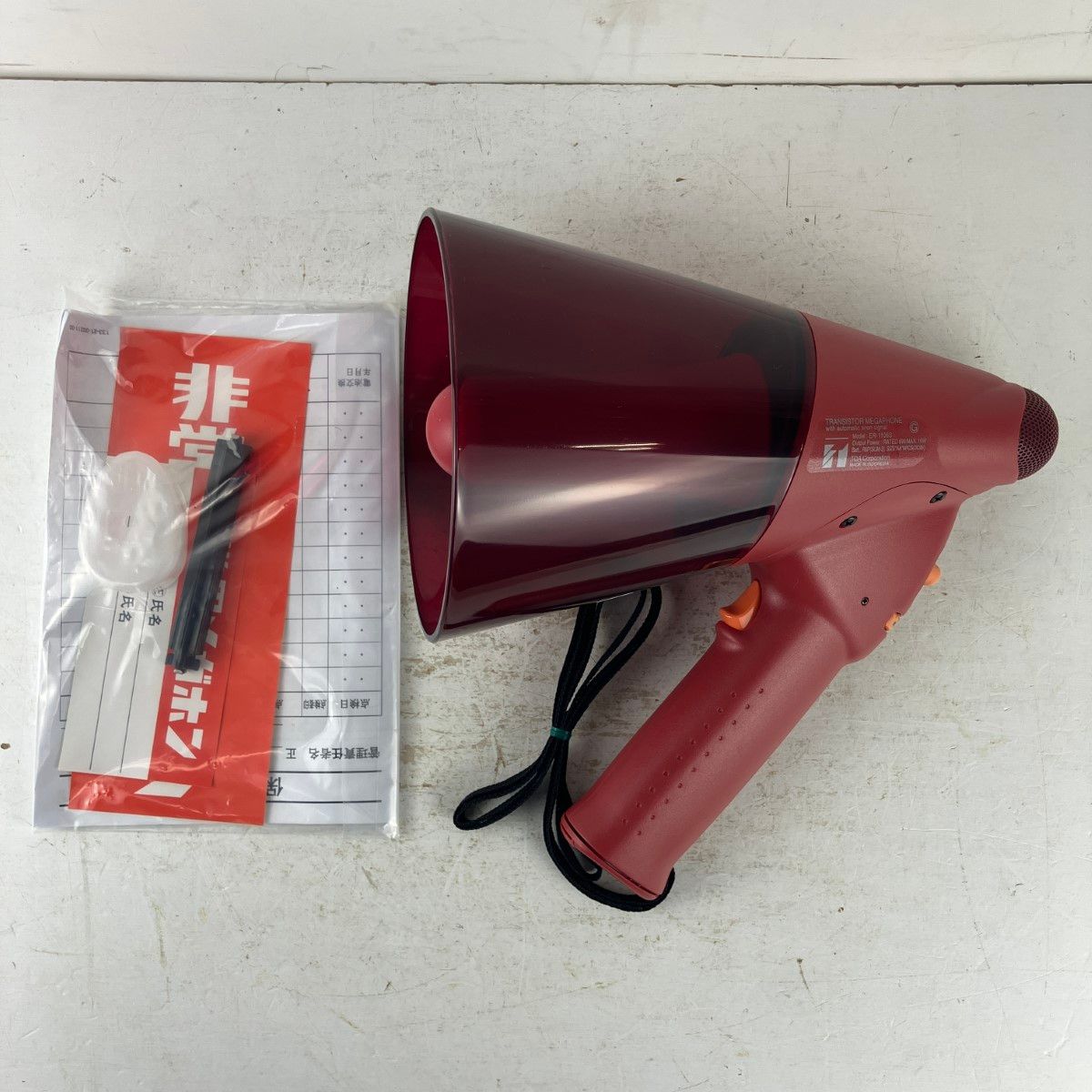 ЗЗTOA株式会社 防滴メガホン 6W サイレン音付 ER-1106S レッド - メルカリ