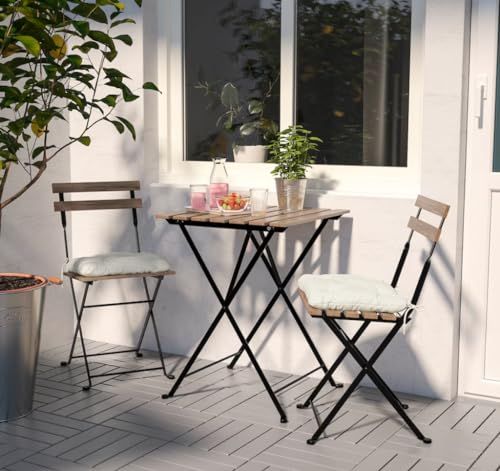 迅速に発送 IKEA イケア TARNO 折りたたみテーブル アカシア材 スチール 8 a 88 bdb 4