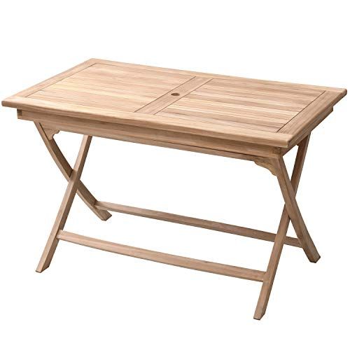 迅速に発送 ガーデンマスター Gardenmaster 折りたたみガーデンテーブル 幅60×奥行60×高さ70.5 cm 天然木チーク材 パラソルホール付き お庭 ベランダ テラス バルコニー IOT-60 789 a 1285