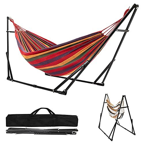 迅速に発送 ハンモック 自立式 折りたたみハンモック １台2役 耐荷重300 kg 組立て簡単 ３段階高さ調整 室内 室外兼用 日本語説明書付き 2 WAY cdff 45 c 9
