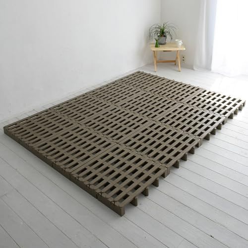 迅速に発送 Belca 日本製 すのこベット ジョイントふとんすのこ 入り 幅51 7 奥行51 6 高さ7 1 cm エコブラウン 耐荷重 120 kg ダブルサイズ 湿気防止 組み合わせ自由 JS BR 12 e 141 ebff
