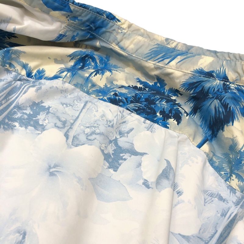 モンクレール MONCLER TRIONPHE ボタニカル柄ブルゾン ブルー ナイロン