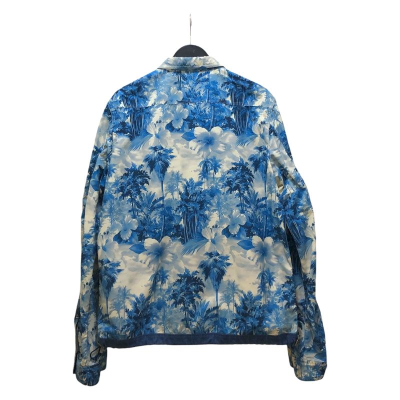 MONCLER TRIONPHE ナイロンジャケット モンクレール モンクレール MONCLER TRIONPHE ボタニカル柄ブルゾン ブルー ナイロン