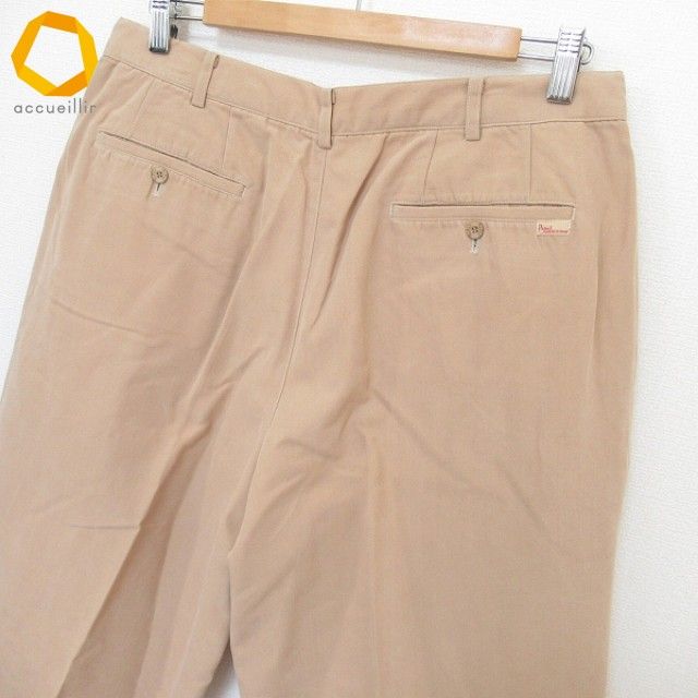 パパス Papas パンツ チノパン ツータック ロゴボタン メンズ [x970296