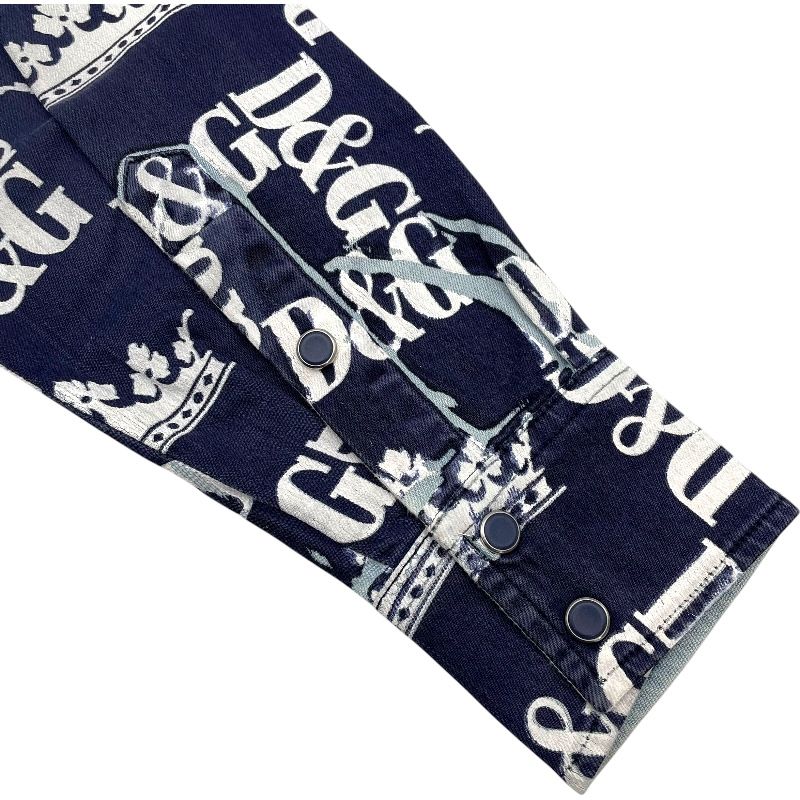 ドルチェ＆ガッバーナ Dolce & Gabbana ロゴ総柄プリント長袖シャツ