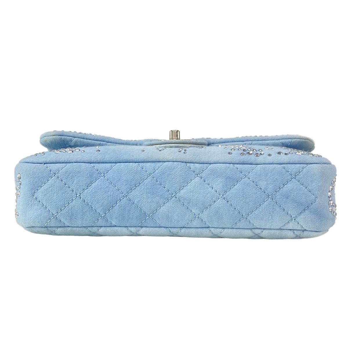 CHANEL(シャネル) ショルダーバッグ - ライトブルー ラインストーン