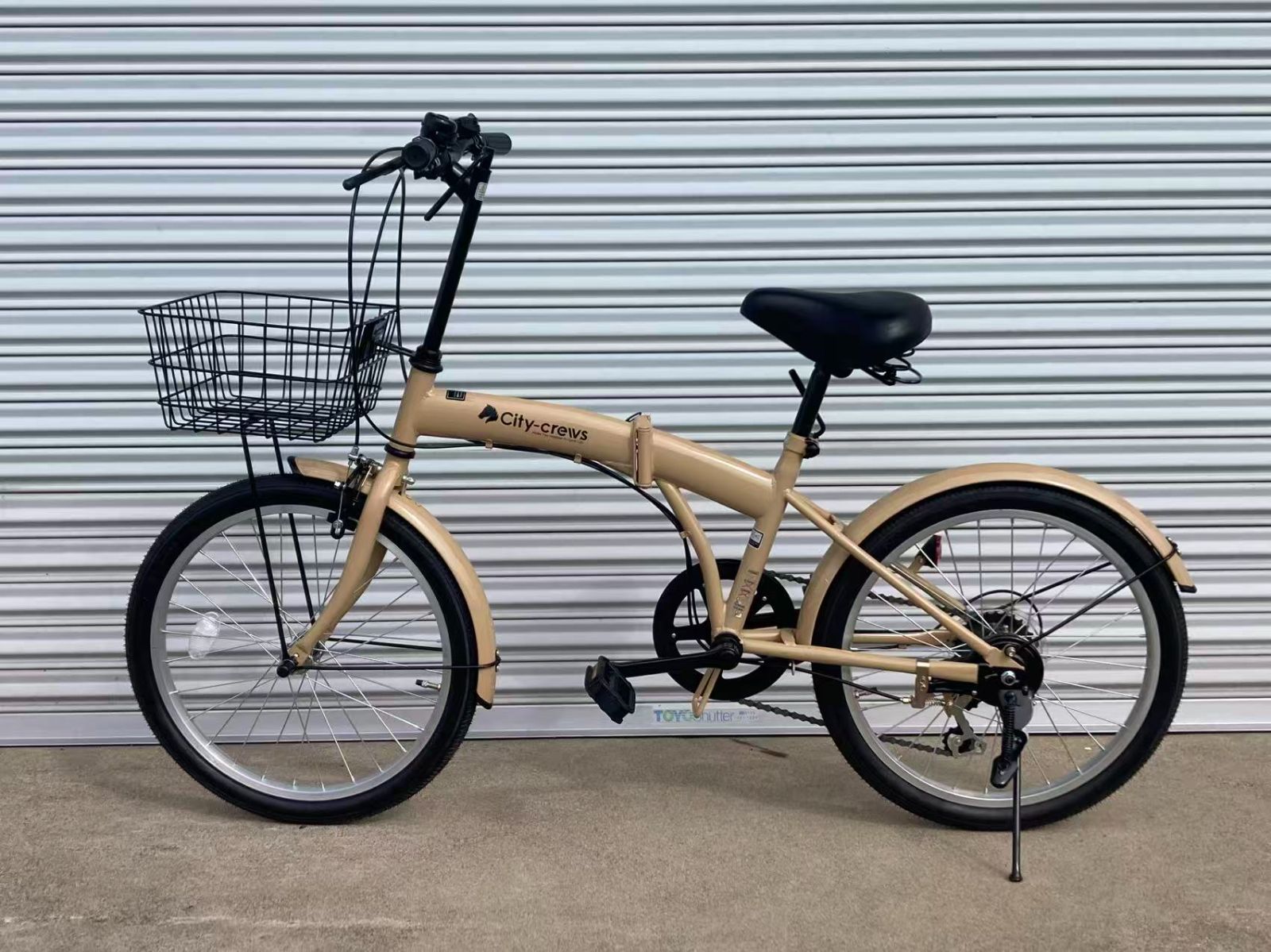 アウトレット品】折りたたみ自転車 20インチ カゴ付き シマノ 6段変速