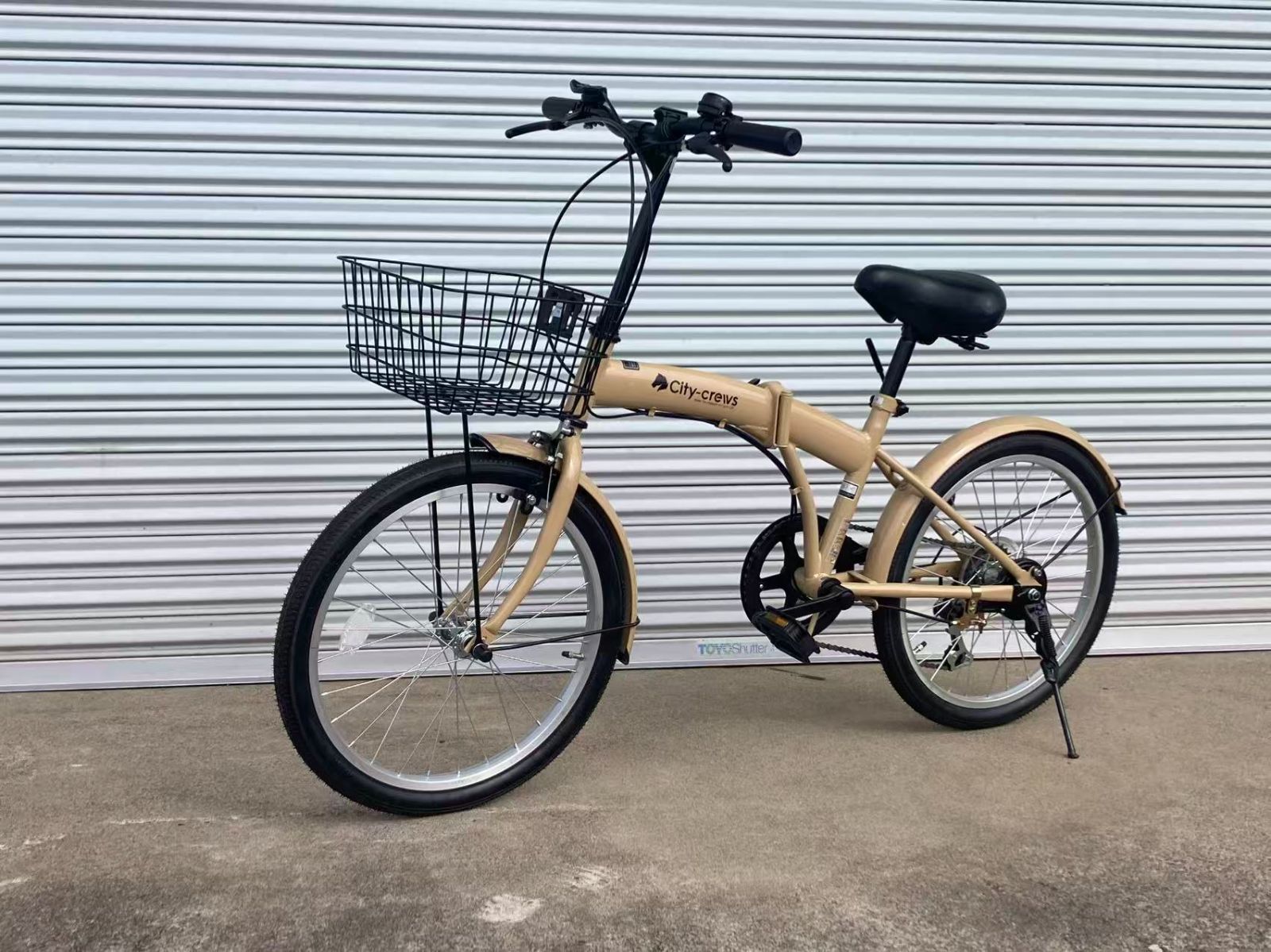 アウトレット品】折りたたみ自転車 20インチ カゴ付き シマノ 6段変速