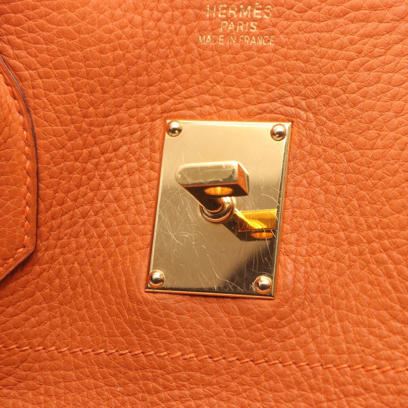 エルメス HERMES ショルダーバッグ ショルダーバーキン オレンジ 