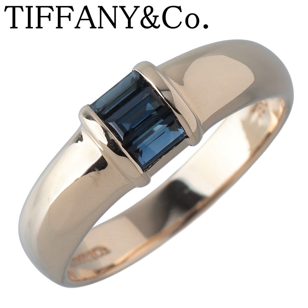 ティファニー サファイア リング スタッキング バンド 12号弱 750YG