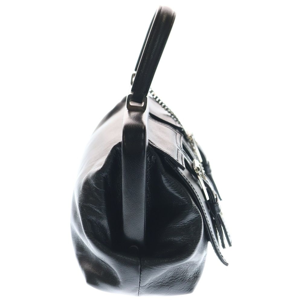 CELINE (セリーヌ) レザー ハンドバッグ ミニバッグ ブラック シルバー