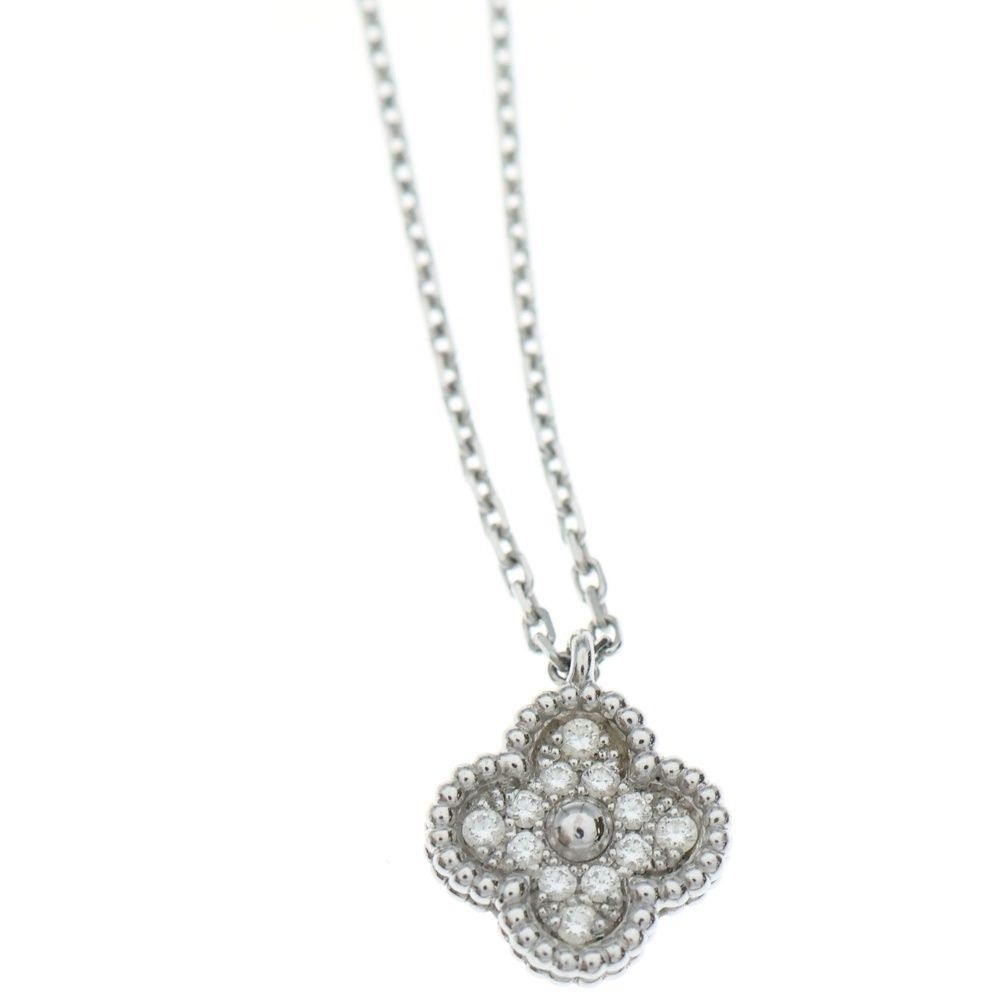 値下げ　ヴァンクリーフ&アーペル　スィートアルハンブラwg ダイヤ正規品 Van Cleef & Arpels (ヴァンクリーフアンドアーペル) スウィート