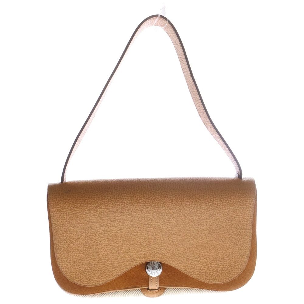 HERMES エルメス サックコロラドPM ナチュラル ヴァッシュリエジェ トワルアッシュ レザー キャンバス ワンショルダーバッグ シルバー金具 ブラウン/ベージュ □I刻印 HERMES (エルメス) サックコロラドPM ナチュラル ヴァッシュリエジェ