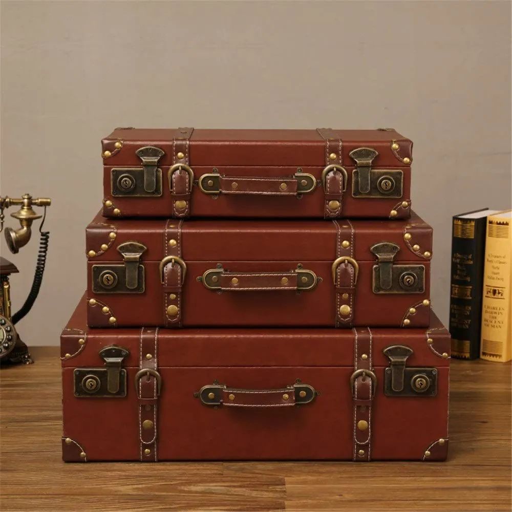 トランクケース アンティーク ヴィンテージスーツケースの撮影の小道具