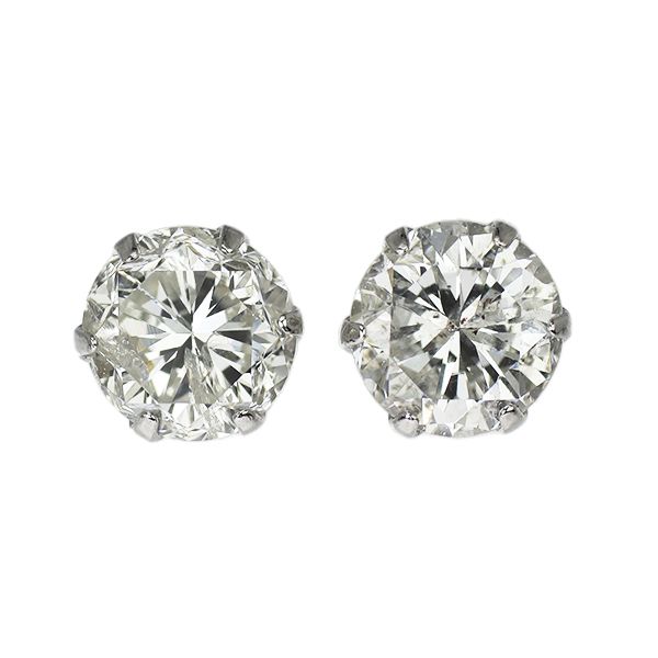 新品 Pt900 ダイヤモンド ピアス 1.047ct J I1 Fair/Poor - メルカリ
