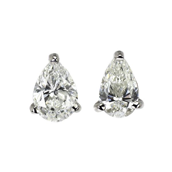 新品 Pt900 ペアシェイプ ダイヤモンド ピアス 0.788ct G SI2 - メルカリ