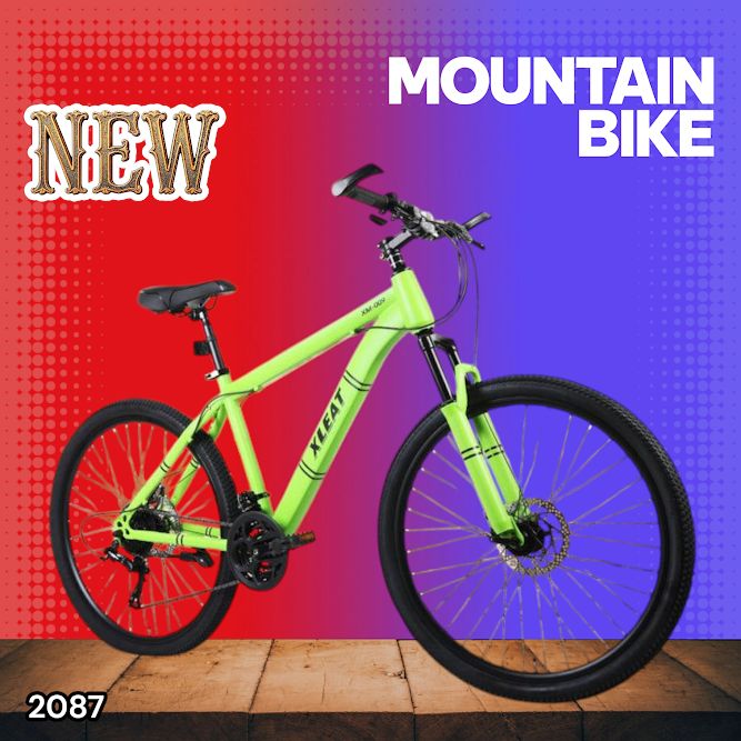 2087 マウンテンバイク ネオン 26インチ シマノ製 21段変速 ディスク