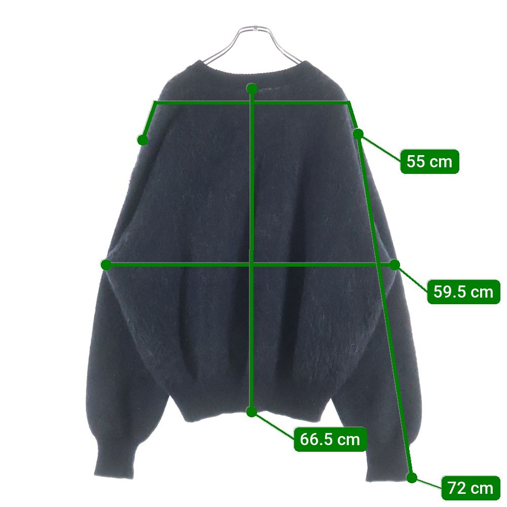 SAINT MICHAEL (セントマイケル) 23AW CREW NECK KNIT フロントロゴ