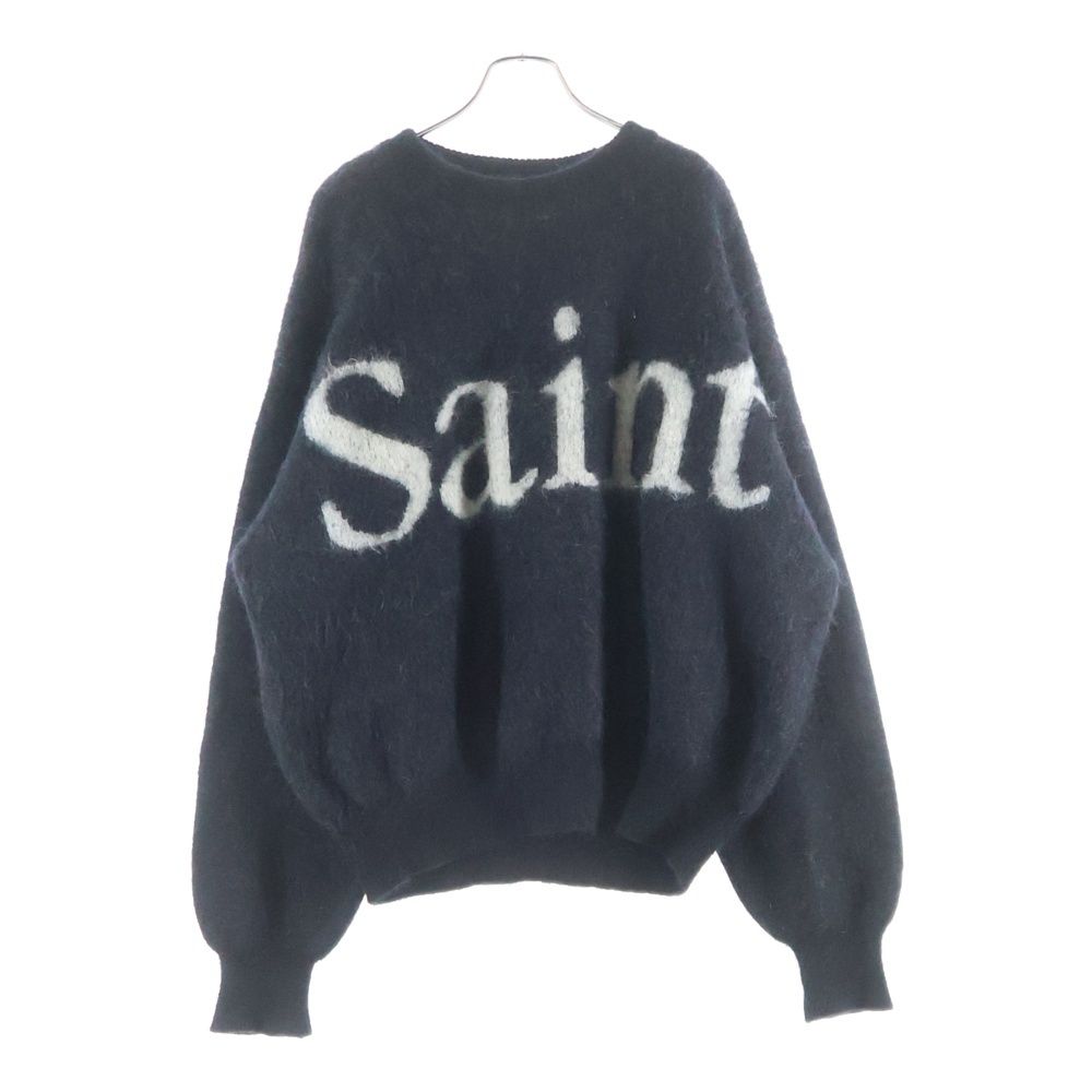 SAINT MICHAEL (セントマイケル) 23AW CREW NECK KNIT フロントロゴ
