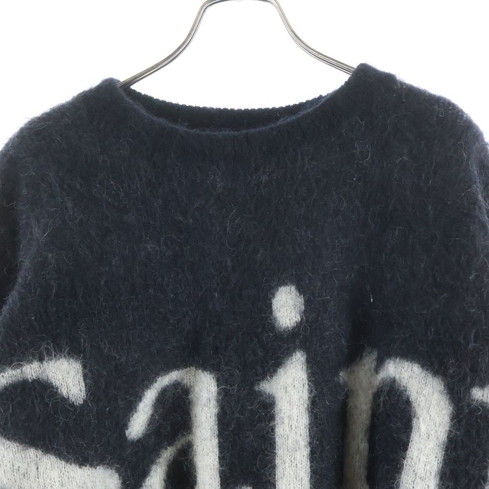 SAINT MICHAEL (セントマイケル) 23AW CREW NECK KNIT フロントロゴ