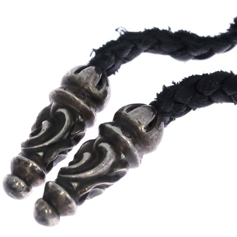 CHROME HEARTS (クロムハーツ) LEATHER BRAID ネックレス レザー