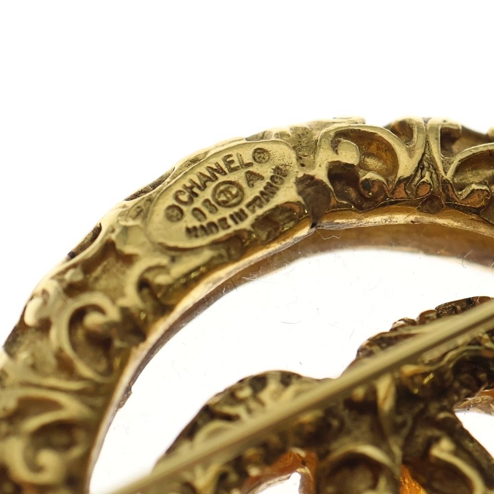 CHANEL (シャネル) ココマーク 溶岩 GP 93A ブローチ ゴールド - メルカリ