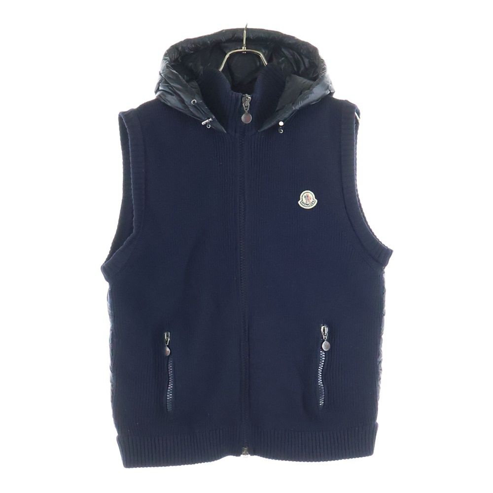 MONCLER (モンクレール) MAGLIONE TRICOT GILET ロゴワッペン ダウン