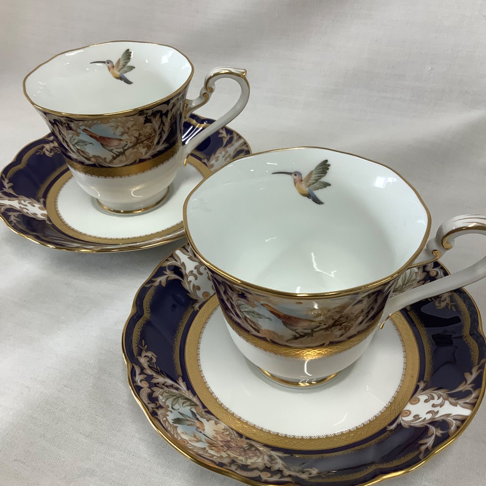 ノリタケ ダイヤモンドコレクション フォックスボロ カップ-ソーサー 2客セット S 726