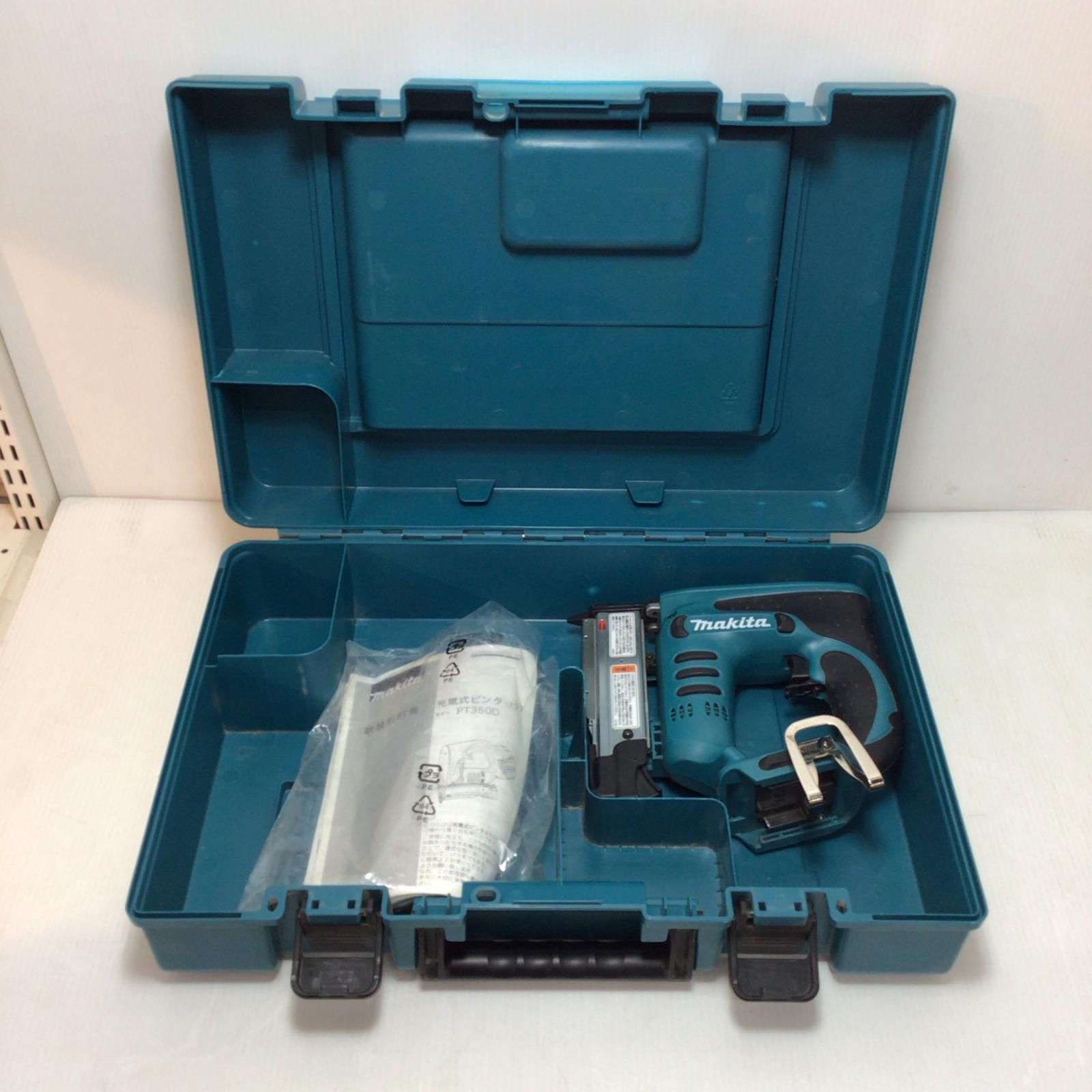ΘΘMAKITA マキタ 電動タッカ 程度B ケース付 コードレス式 14100 PT 350 D ブルー