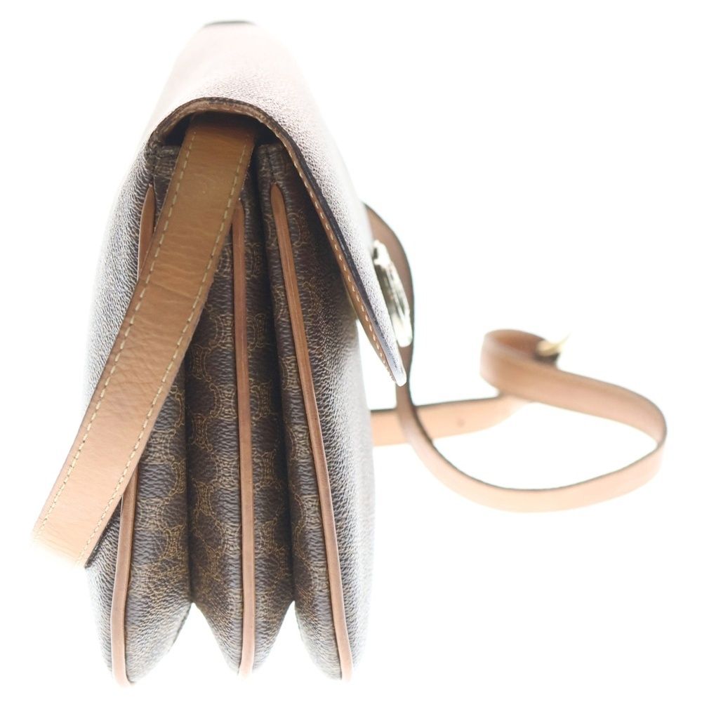 CELINE (セリーヌ) マカダム トリオンフ レザー ショルダーバッグ