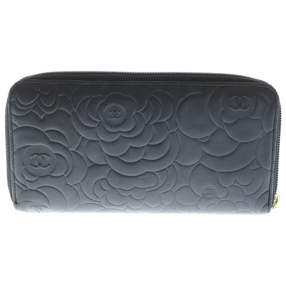 CHANEL (シャネル) ココマーク カメリア ラウンドファスナー