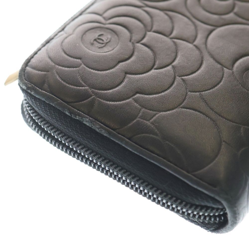 CHANEL (シャネル) ココマーク カメリア ラウンドファスナー