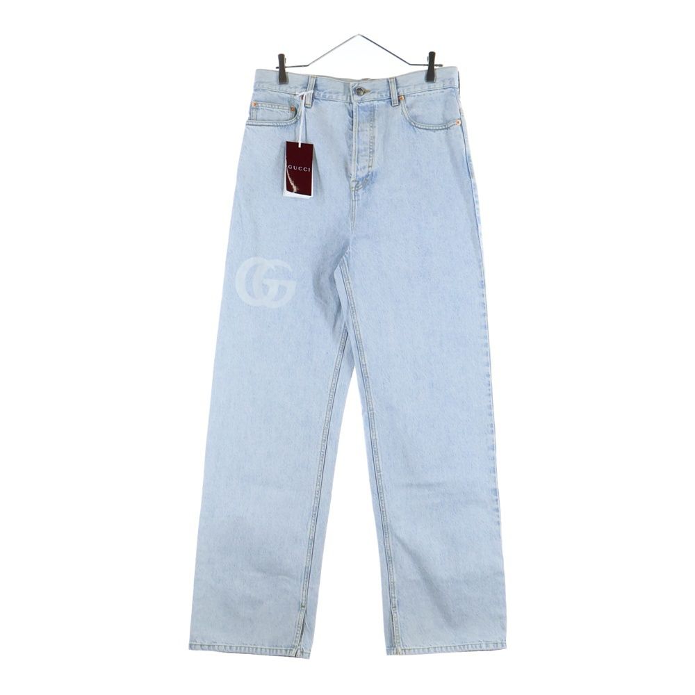 GUCCI (グッチ) GGロゴ ストレートデニムパンツ インディゴ 815629