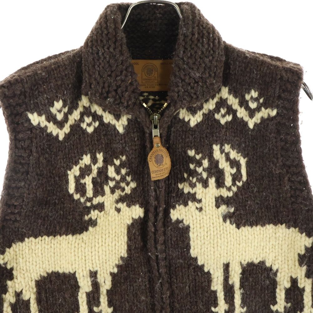 CANADIAN SWEATER (カナディアンセーター) 総柄 ウール カウチンベスト